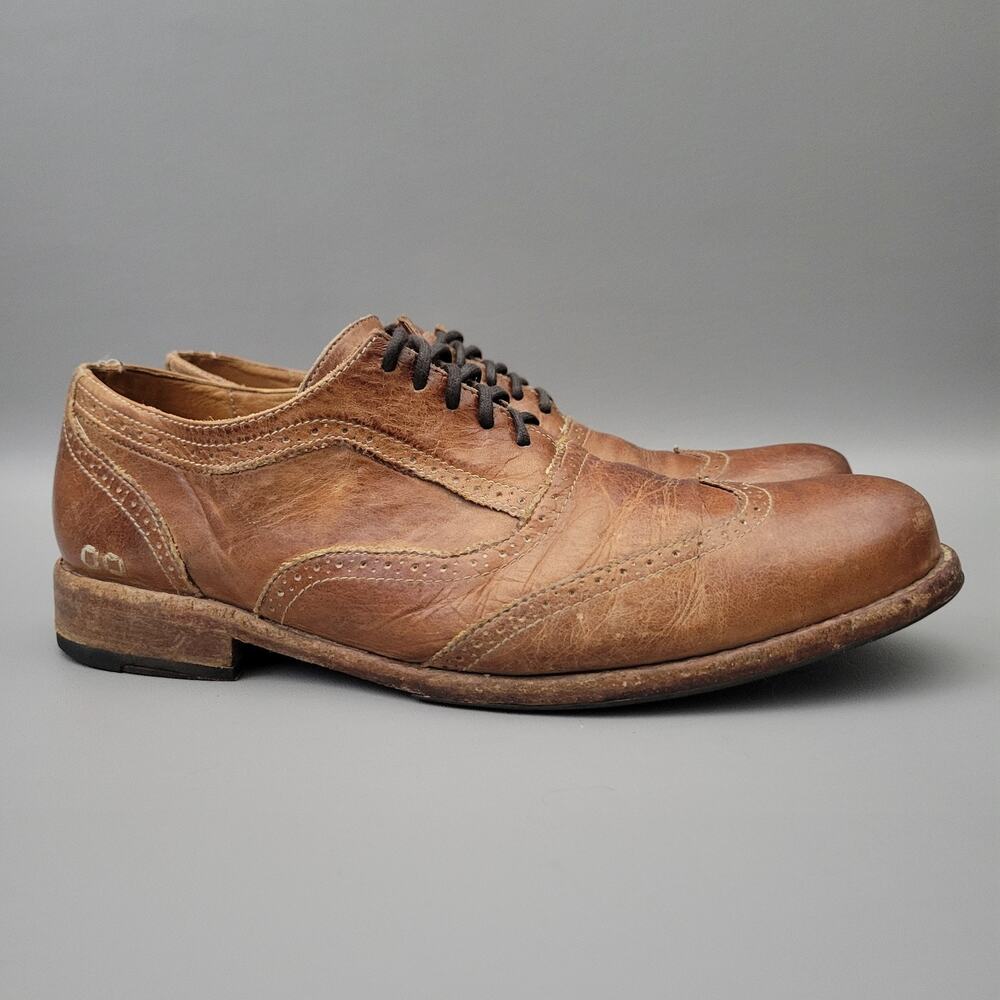 Bed Stu Corsico II Benchmade Wingtip Oxfords Brown Leather Shoes Mens 12 - Picture 3 of 13